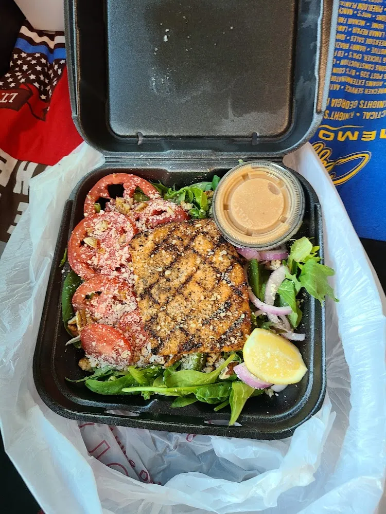 Mainline Salad with Grilled Salmon